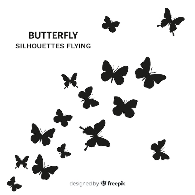 Butterflies flying background