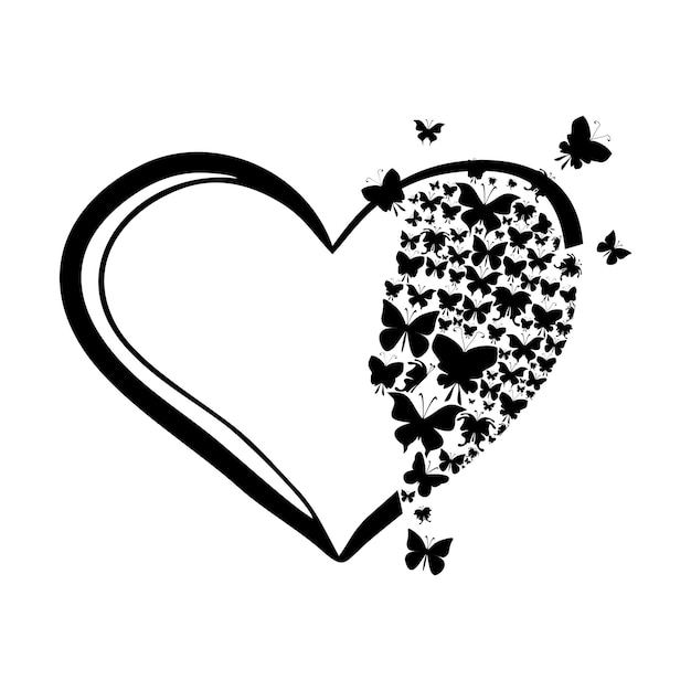 Vector butterflies in the heart