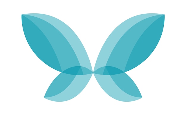 Butterfly abstract shape design flat icon