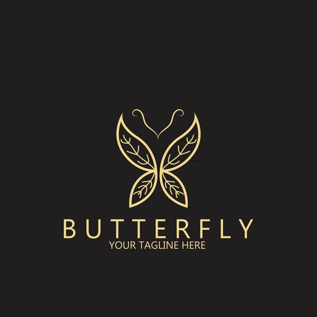 Butterfly abstract vector logo template