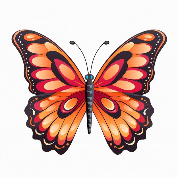 Vector butterfly aesthetic wallpaper queen monarch pink background with butterflies