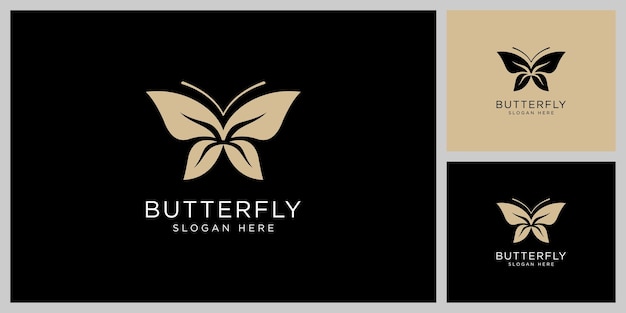 Butterfly animal logo design vector