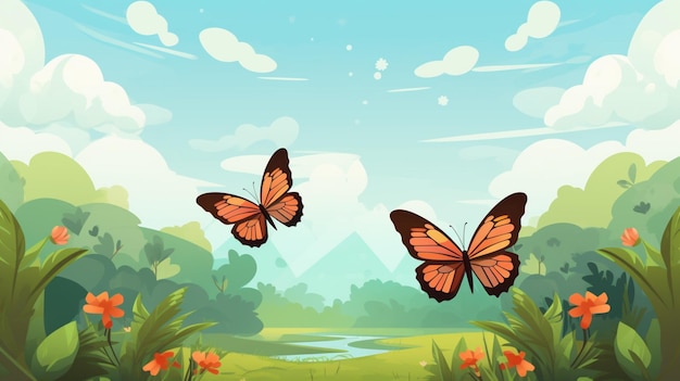 Butterfly background vector