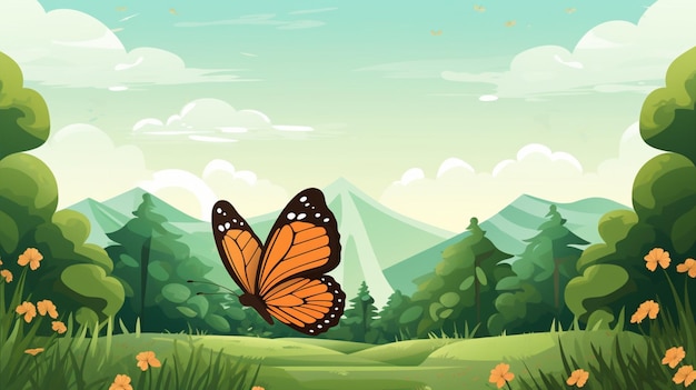 Butterfly background vector