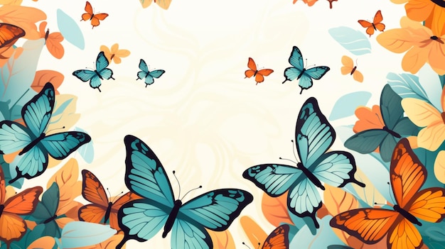 Vector butterfly background vector