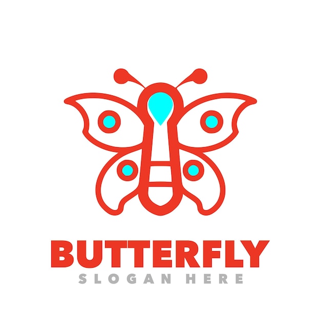 A butterfly and a butterfly logo for a company called butterfly