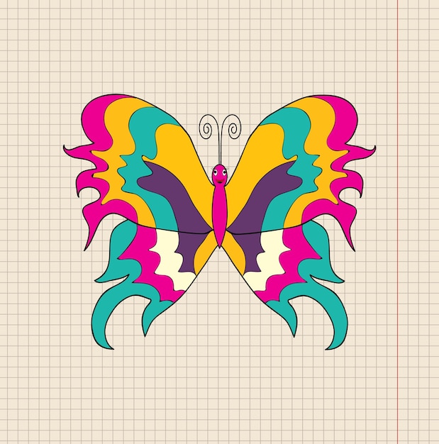 Butterfly cartoon vector