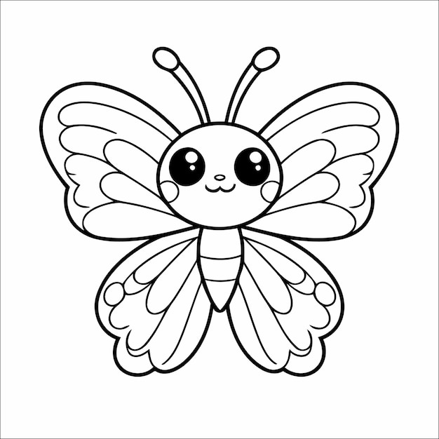 Butterfly Coloring Book Drawing For Kids