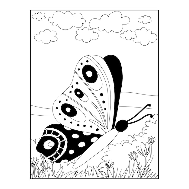 나비 색칠 공부 페이지