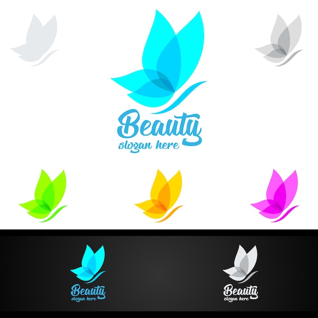 Design del logo con colori a farfalla