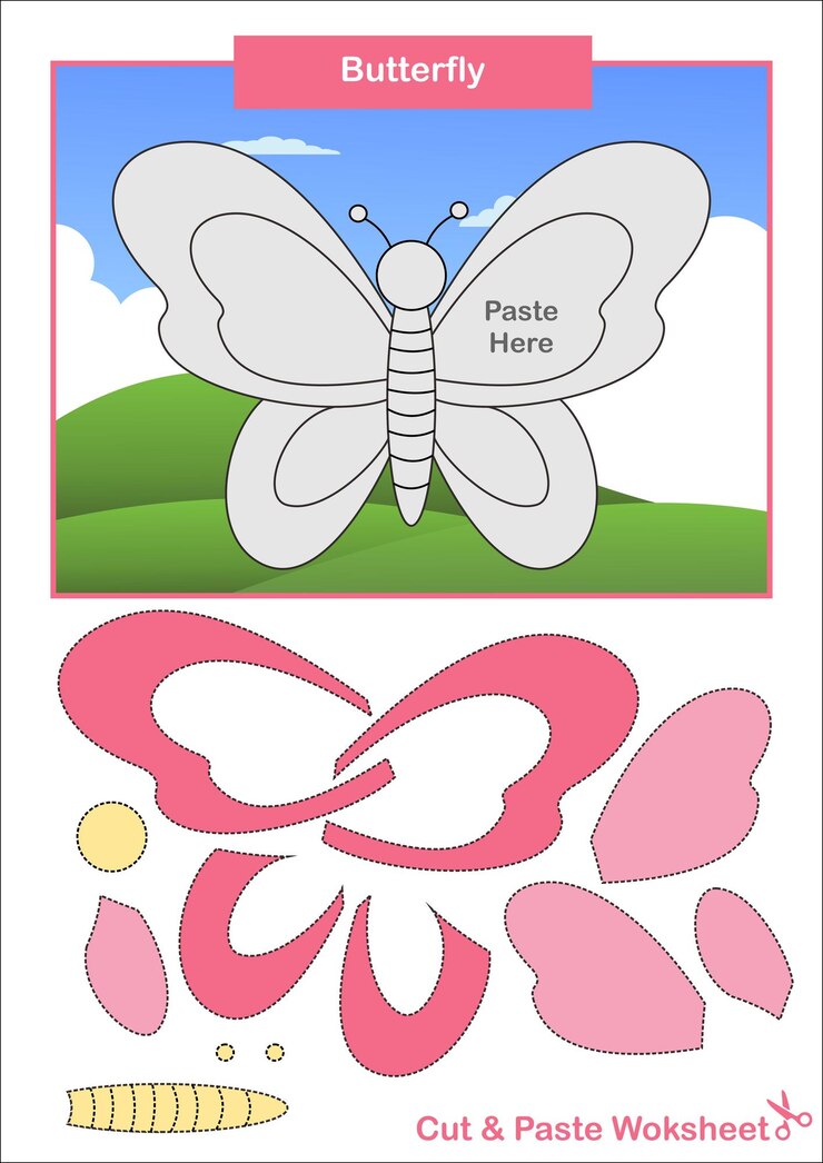 Vector 나비 잘라내기 및 붙여넣기 워크시트