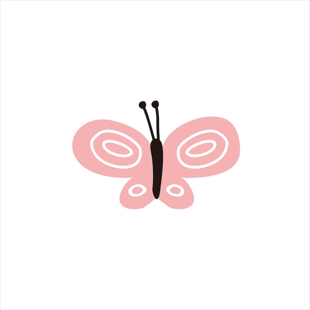 蝶のドゥードルイラスト