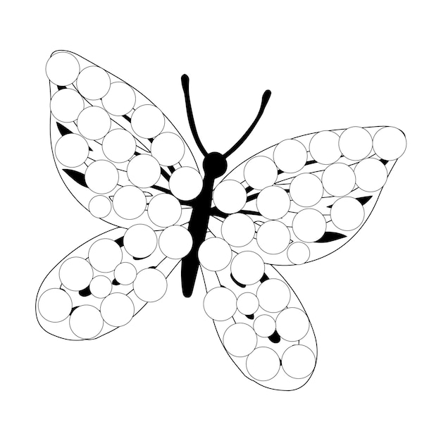 Butterfly dot marker activity page for Kids