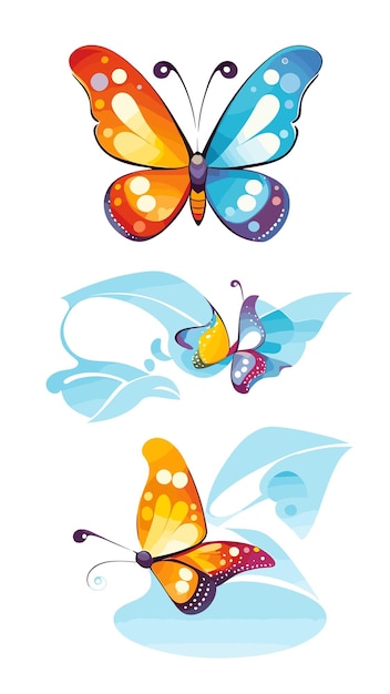 Vettore butterfly disegno cartone animato vettoriale