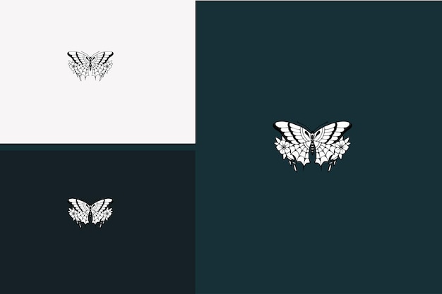 Butterfly and flower vector illustration design