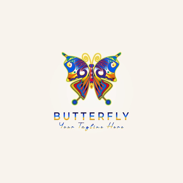 Butterfly Gradient Colorful StyleVector Logo Illustration