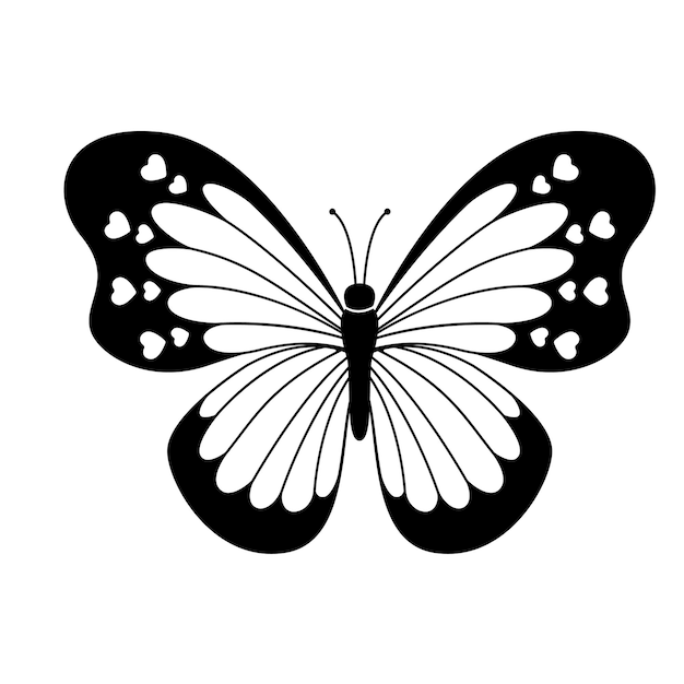 Vector butterfly heart svg vector design