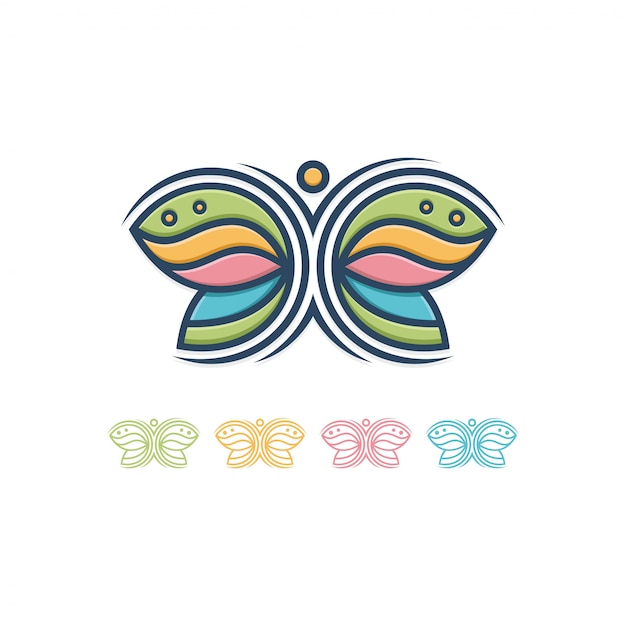 Butterfly & human logo