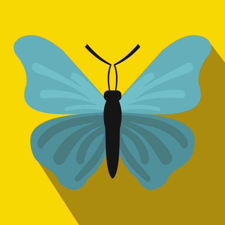 वेक्टर butterfly icon in flat style for any design