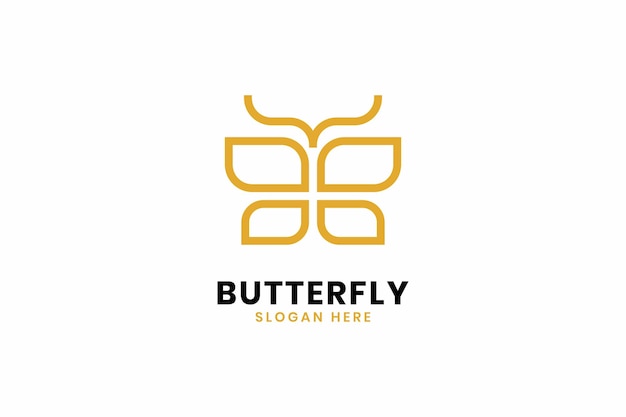 Butterfly icon logo design