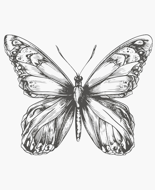 Butterfly illustration Butterfly coloring book