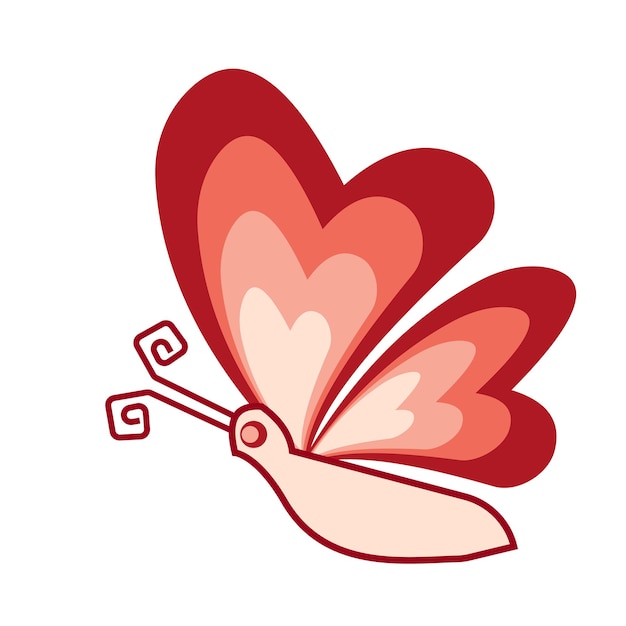 Floral Love Shape Heart Of Butterflies Vector Illustration Royalty Free  SVG, Cliparts, Vectors, and Stock Illustration. Image 23856168.