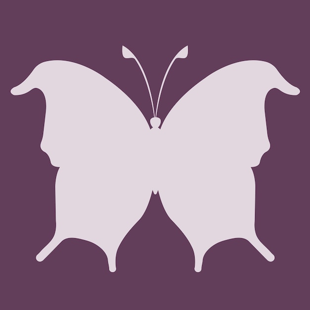 Vector butterfly insect silhouette outline