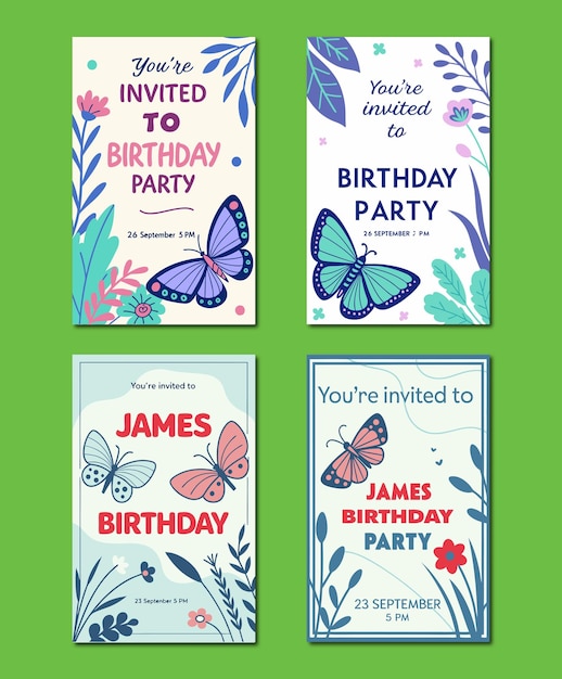 butterfly inspired birthday card collection