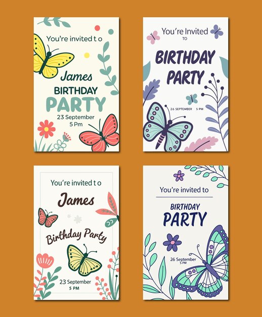 Butterfly Inspired Birthday Card Collection