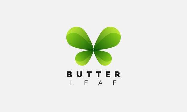 Butterfly leaf eco concept. abstract vector logo design template.