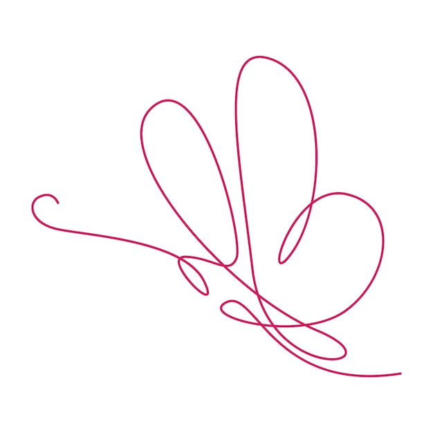 Vector butterfly line art image design