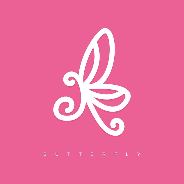 Butterfly line art symbol logo idea