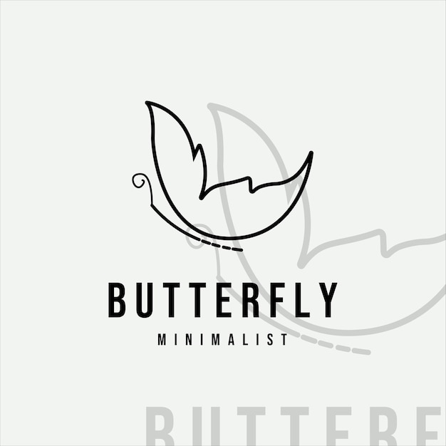 Vector butterfly line art vector logo illustration design