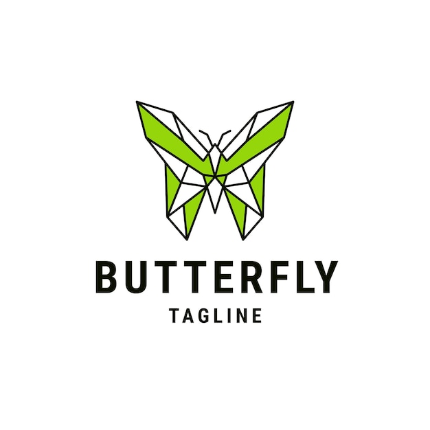 Butterfly line logo icon design template