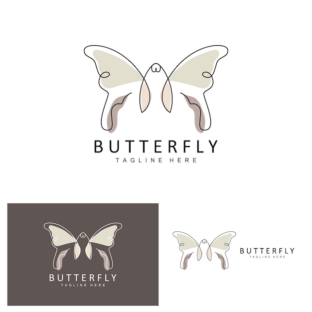 Butterfly Logo Animal Design With Beautiful Wings Decorative Animals Product Brands