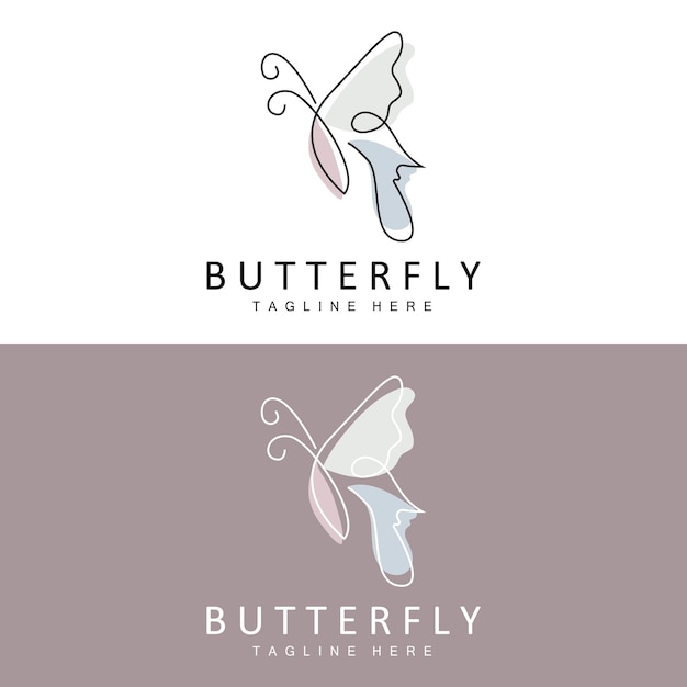 Butterfly Logo Animal Design With Beautiful Wings Decorative Animals Product Brands