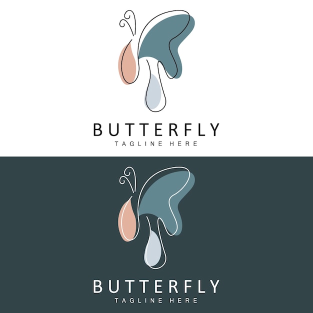 Butterfly Logo Animal Design With Beautiful Wings Decorative Animals Product Brands