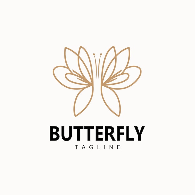 Butterfly Logo Animal Design With Beautiful Wings Decorative Animals Product Brands
