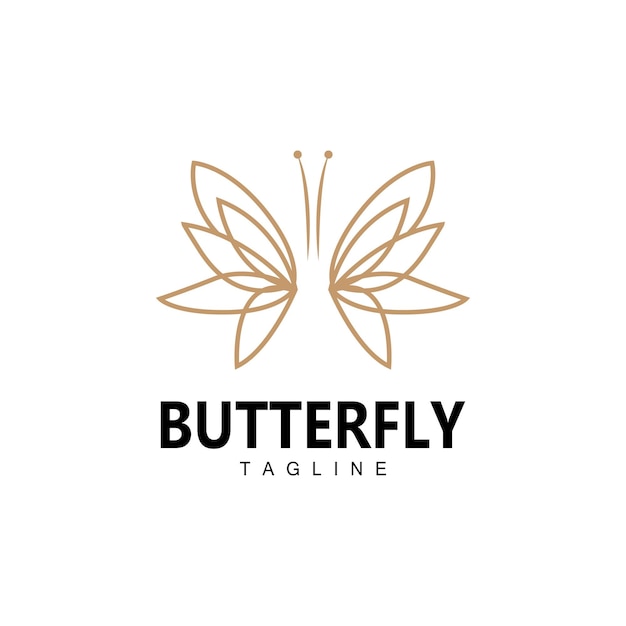 Butterfly Logo Animal Design With Beautiful Wings Decorative Animals Product Brands