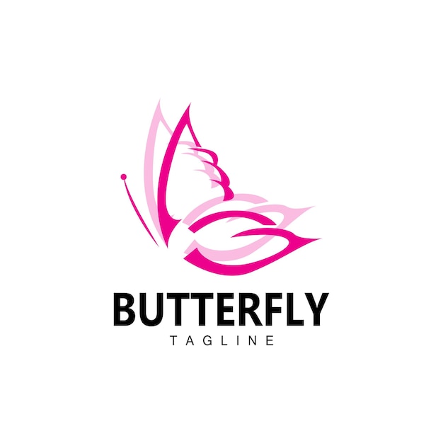 Butterfly Logo Animal Design With Beautiful Wings Decorative Animals Product Brands