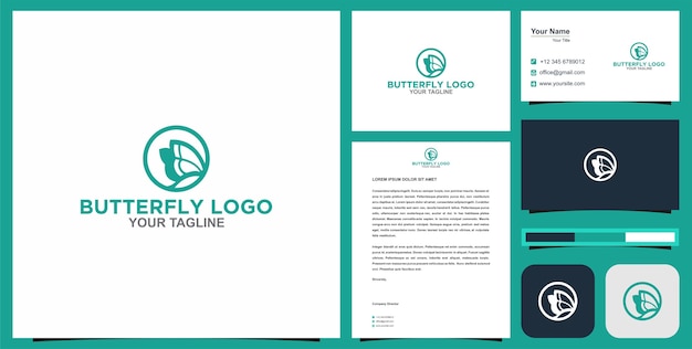 Butterfly logo and business card 