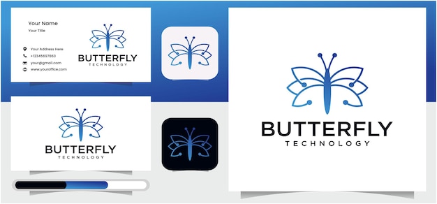 Logo della farfalla simbolo della linea della farfalla tecnologia a farfalla in stile pixel geometrico astratto