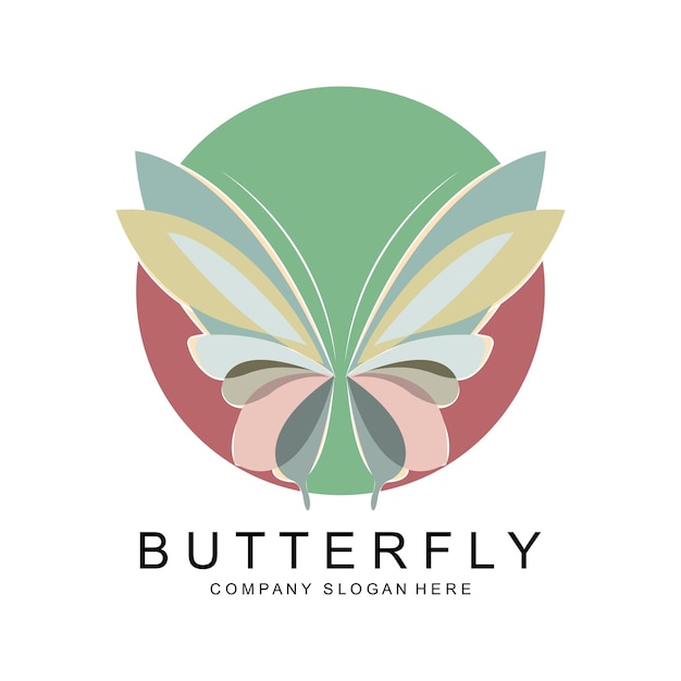 Butterfly Logo Design Beautiful Flying Animal Company Brand Icon Illustratie Zeefdruk Salon