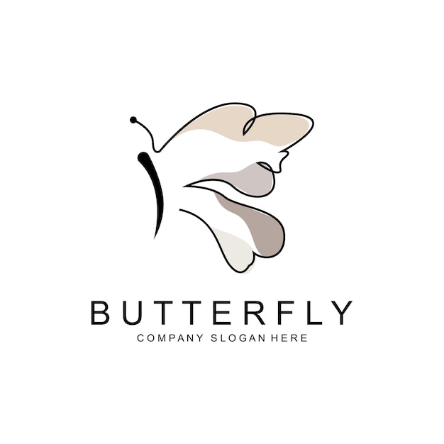 Butterfly Logo Design Beautiful Flying Animal Company Brand Icon Illustratie Zeefdruk Salon