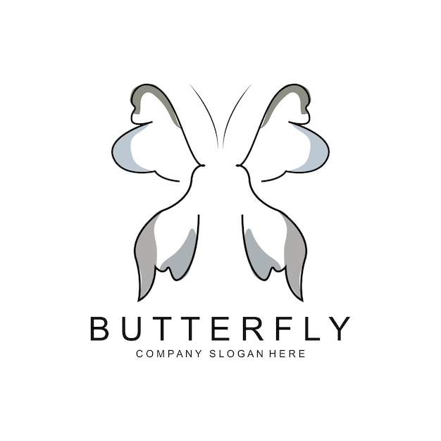 Butterfly Logo Design Beautiful Flying Animal Company Brand Icon Illustratie Zeefdruk Salon