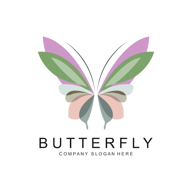 Butterfly Logo Design Beautiful Flying Animal Company Brand Icon Illustration Screen Printing Salon