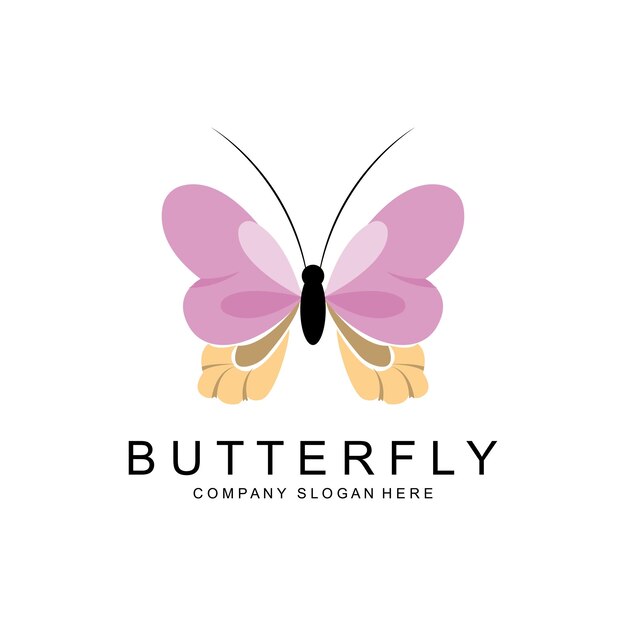 Butterfly Logo Design Beautiful Flying Animal Company Brand Icon Illustration Screen Printing Salon