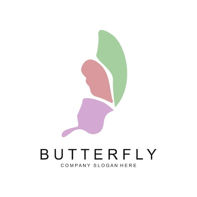 Butterfly Logo Design Beautiful Flying Animal Company Brand Icon Illustration Screen Printing Salon