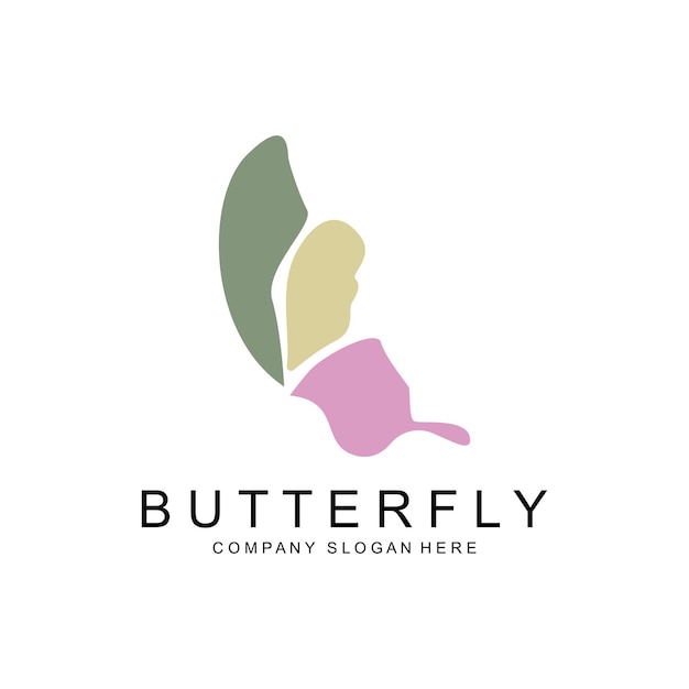 Butterfly logo design beautiful flying animal company brand icon illustration screen printing salon