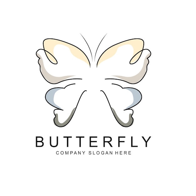 Butterfly Logo Design Beautiful Flying Animal Company Brand Icon Illustration Screen Printing Salon